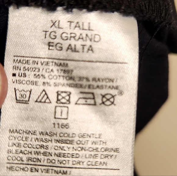 Old Navy | Women's Classic Black Pixie High Waist Wide Leg Pants (Size XL Tall) - Picture 5 of 13